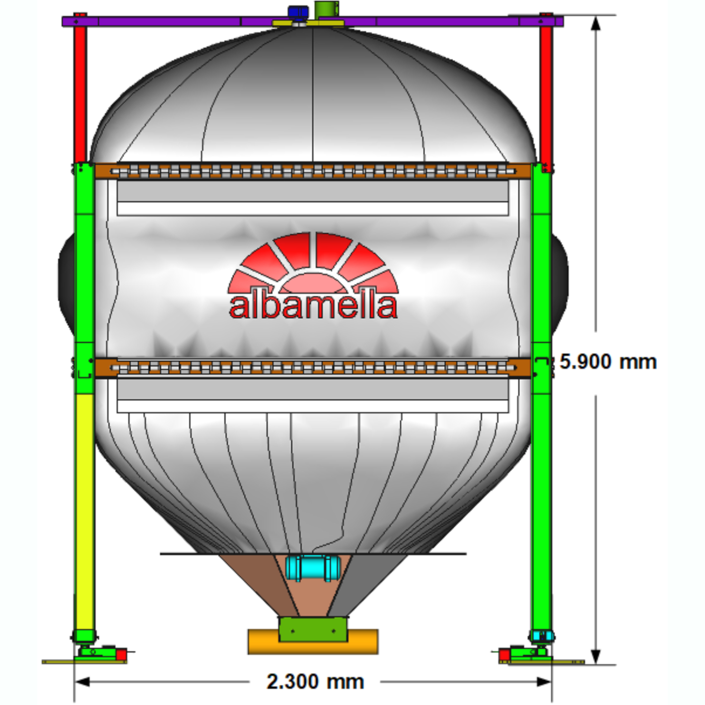 Dimensiones silo de harina