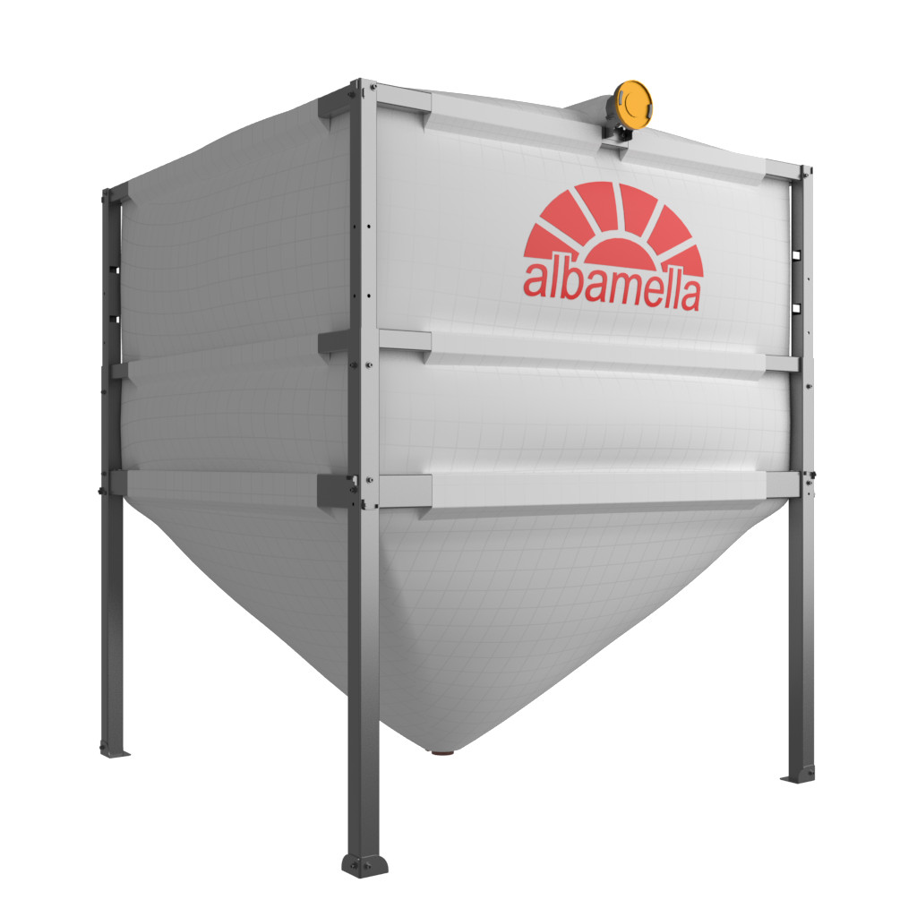 Silo biomasa o pellets llenado por camión